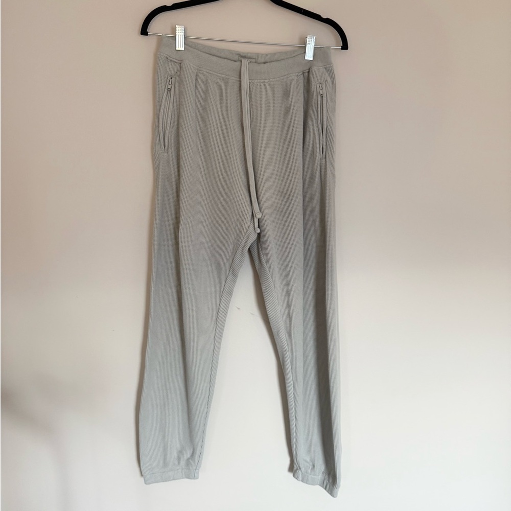 SKIMS Light Gray Track Pants with Drawstring Waist